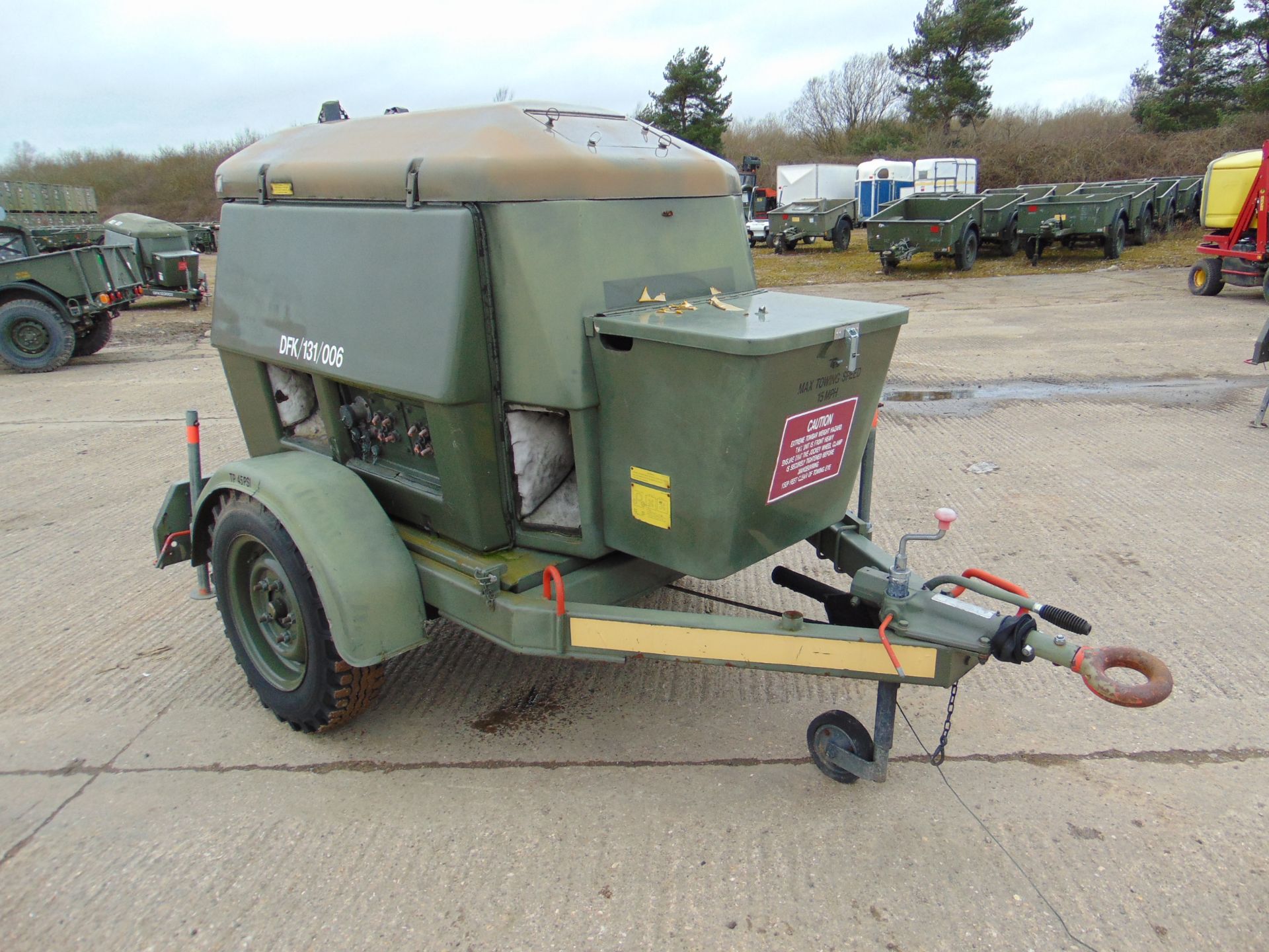 Ex Uk Royal Air Force Trailer Mounted 25 KVA Generator