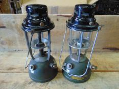 2 x Vintage British Army Paraffin Tilley Lamps