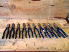 10 x Unissued Klein Tools D201-9NE Side Cutting Pliers