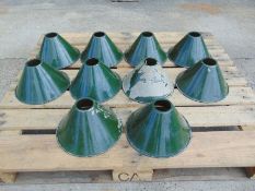 10 x Vintage Classic Military/Industrial Cone Style Pendant Light Shades