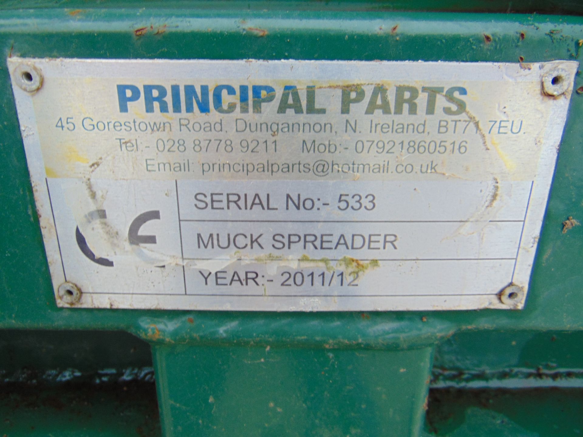 Principal Parts Self Loading Muck Spreader unused - Image 9 of 9