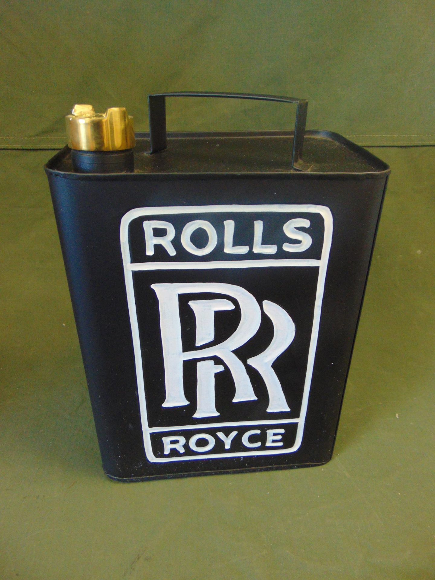 ROLLS ROYCE 1 GALL PETROL/OIL CAN WITH BRASS CAP