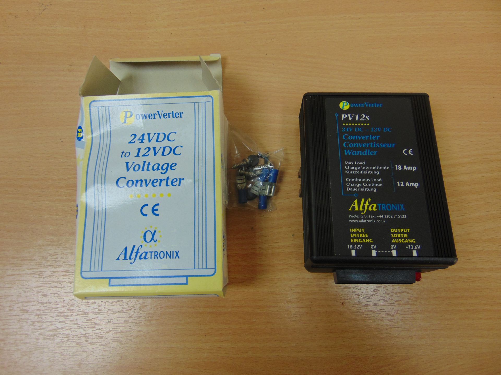 ALFATRONIX 24 VOLT TO 12 VOLT DC CONVERTER FOR USE IN HGV VEHICLES ETC.