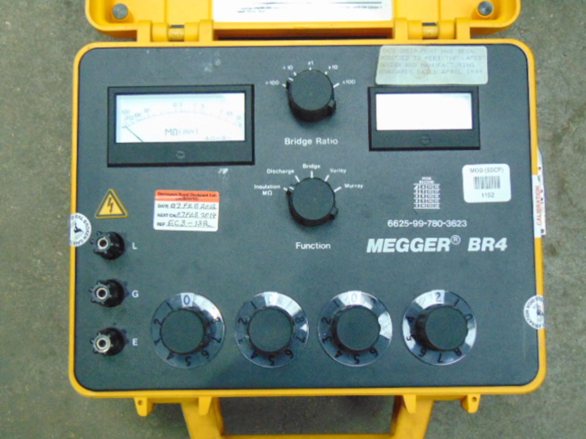 MEGGER BR4 INSULATION TESTER. - Image 3 of 6