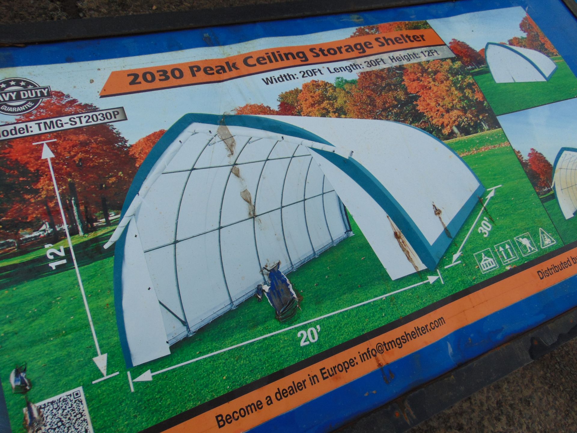 Heavy Duty Storage Shelter 20'W x 30'L x 12' H P/No 203012PST - Image 3 of 4