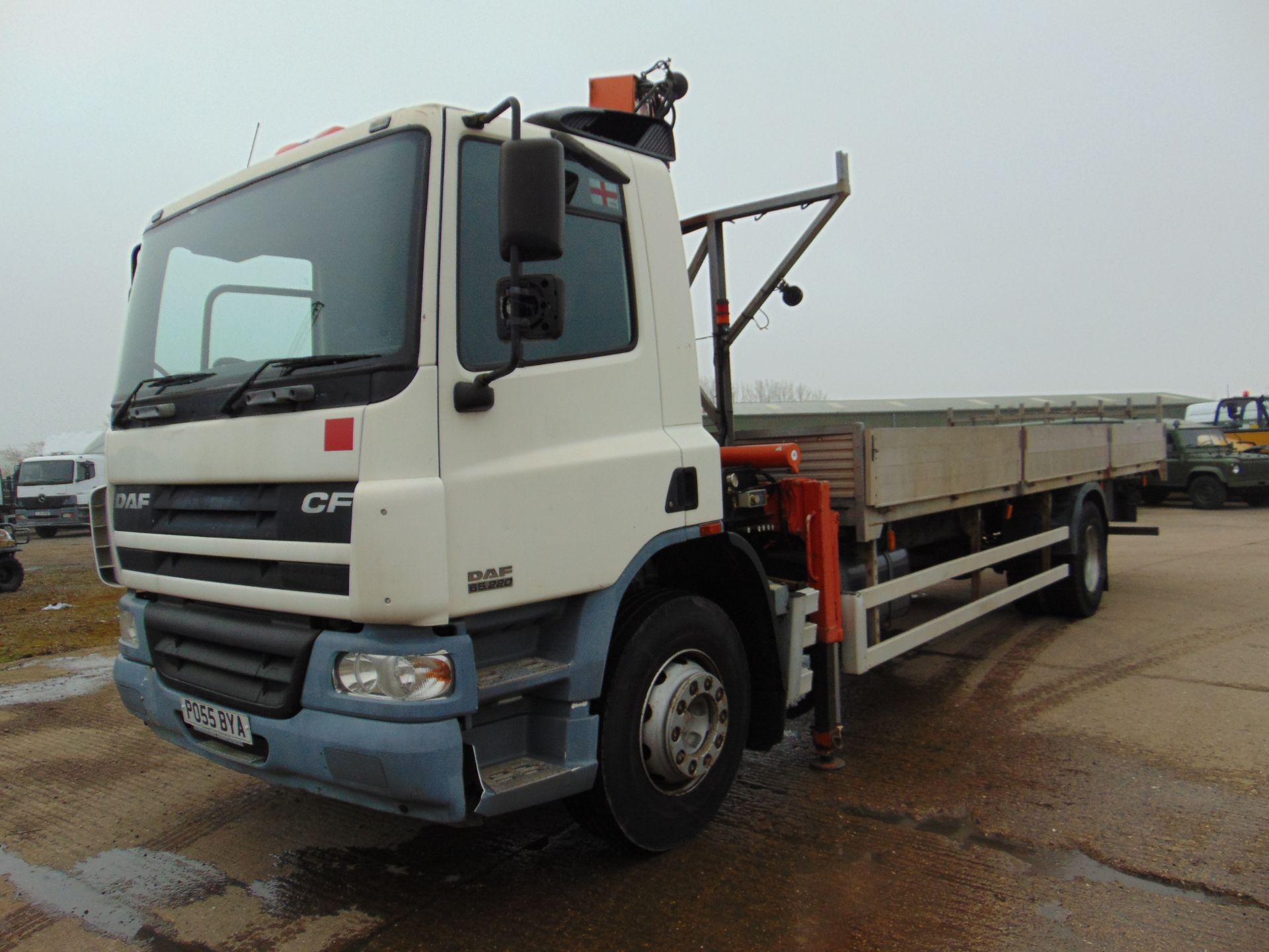 DAF CF 65.220 18 Tonne 24 ft Dropside c/w Terex Atlas 105.2 Crane ONLY 67,500 Miles From Govt Dept - Image 3 of 29