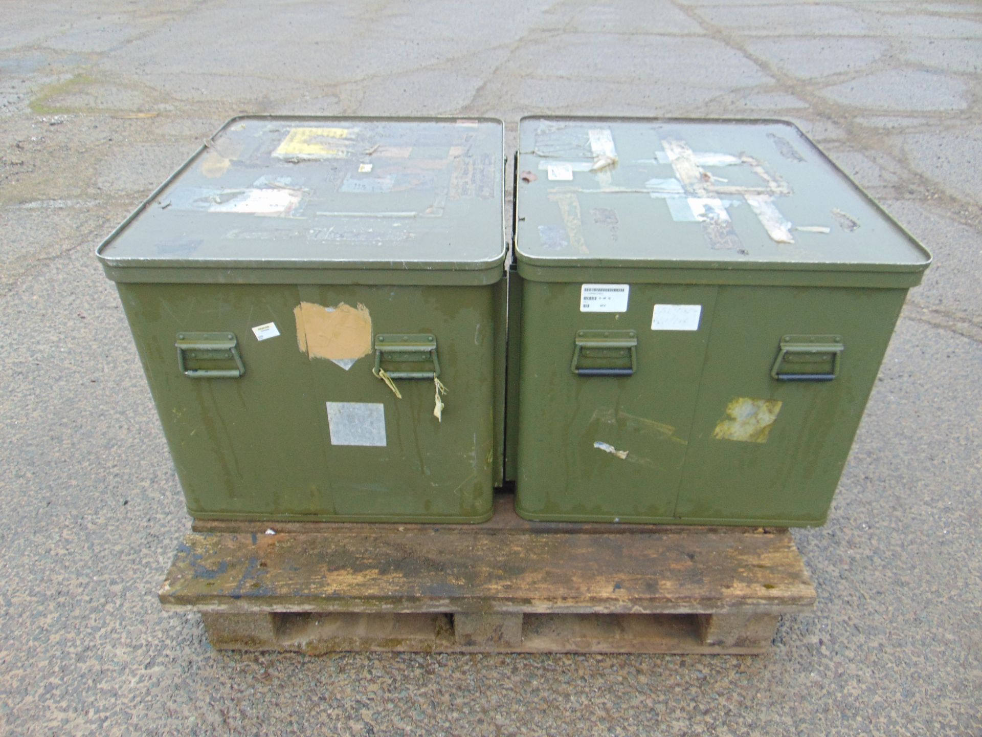 2 x Large Aluminium Storage Boxes