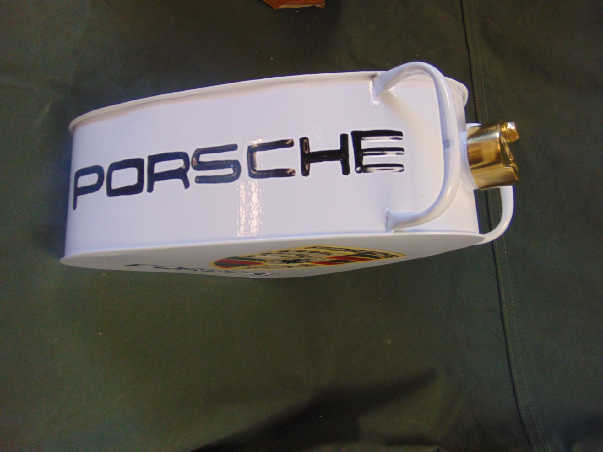 PORSCHE 1 GALL PETROL/ OIL CAN WITH BRASS CAP - UNUSED - Image 3 of 4