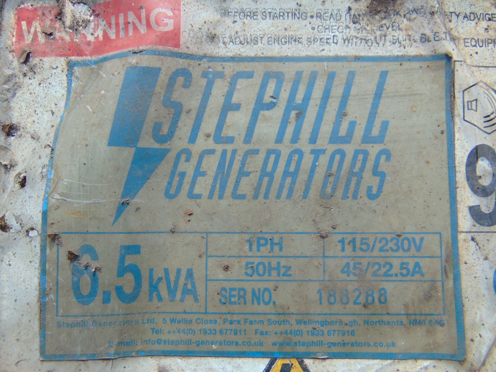 Stephill 6.5 KVA 110/230V Petrol Generator - Image 9 of 9