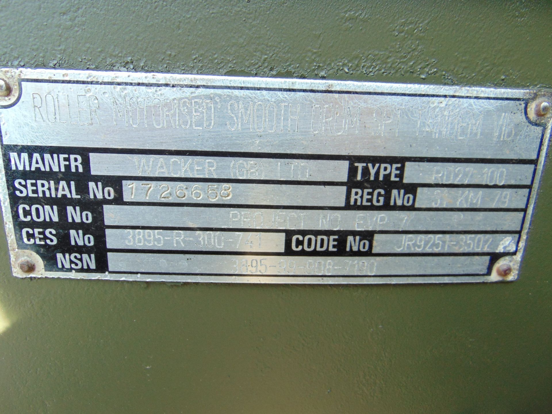 2006 Wacker Neuson RD27-100 Hydrostatic Vibratory Roller ONLY 507 HOURS! - Image 20 of 20