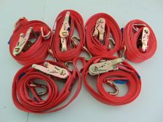 6 x UK Trailer Parts 3000 daN Ratchet Straps