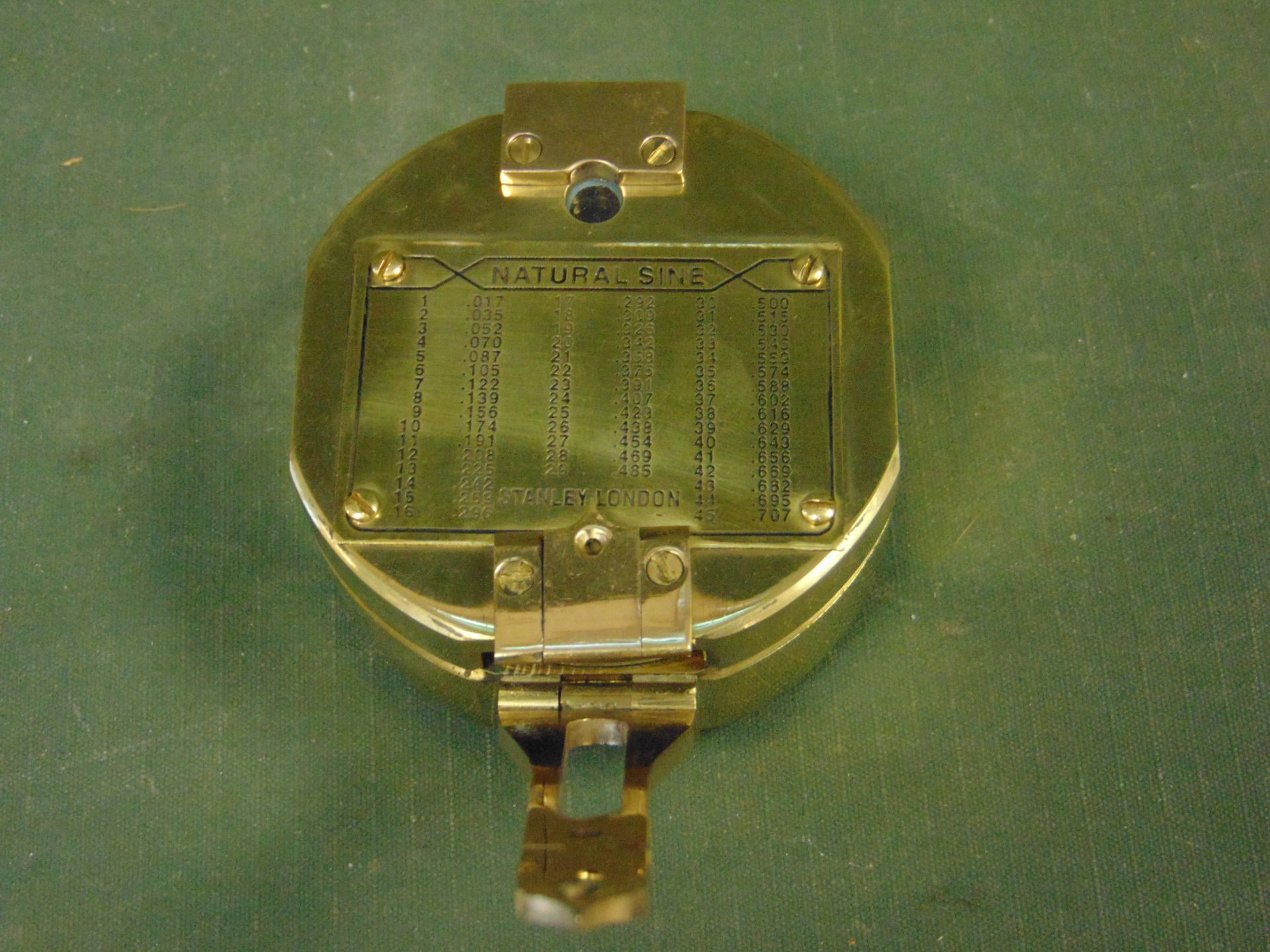 VERY NICE STANLEY BRASS PRISMATIC COMPASS REPRO - Image 8 of 11