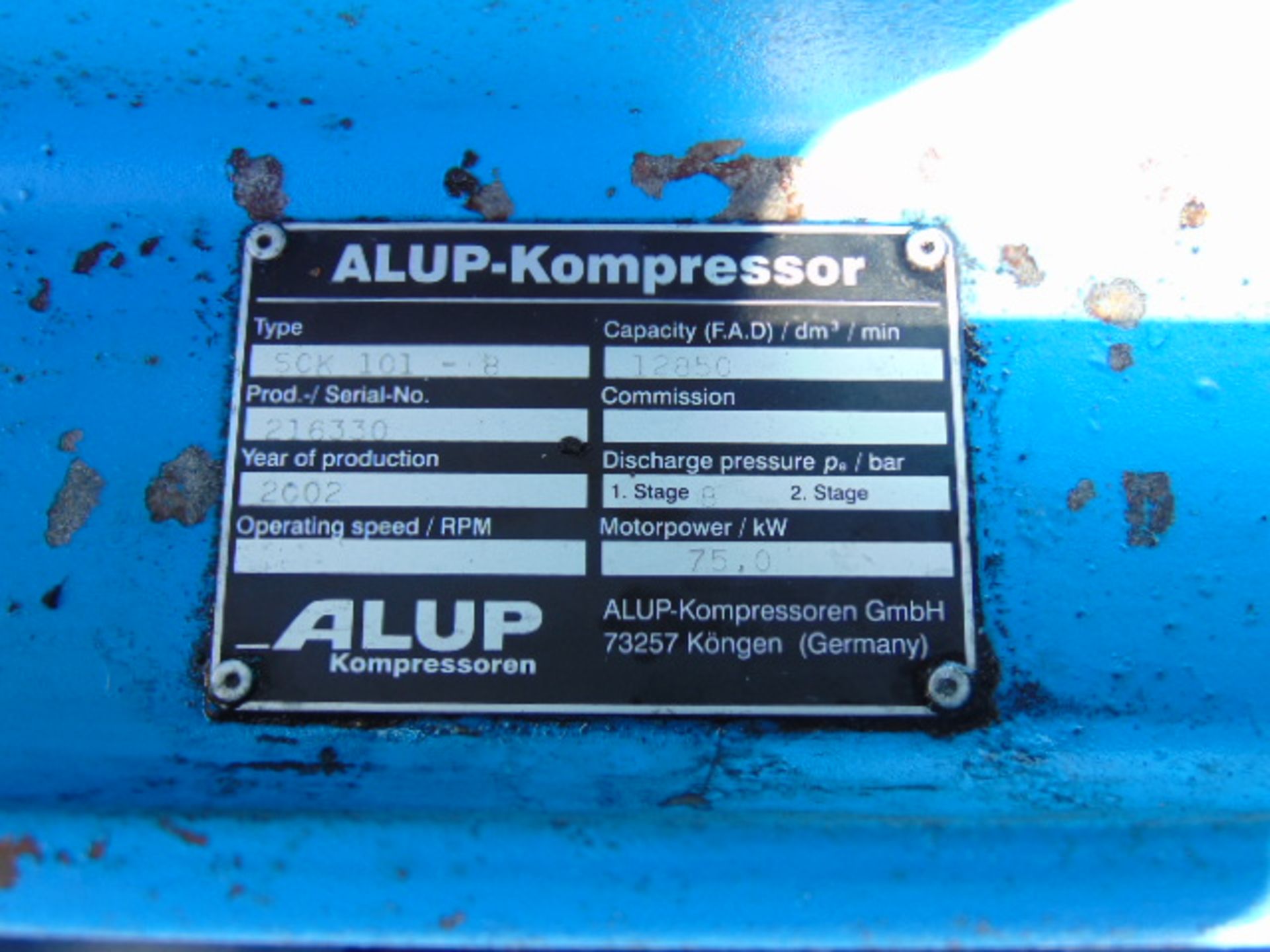 ALUP SCK 101-8 SCREW COMPRESSOR 75 KW 3 PHASE - Bild 8 aus 11