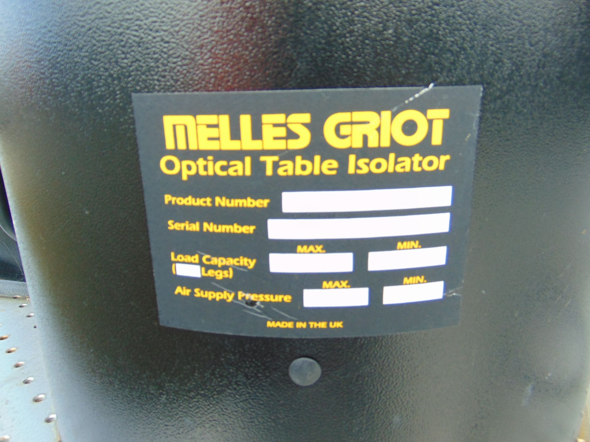 Melles Griot Optical Table L 4.25m x W 1.5m c/w Legs - Image 5 of 6