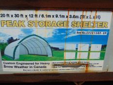 PEAK STORAGE SHELTER 20FT x 30 FT x 12FT (W x L x H)