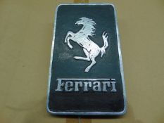 CAST ALUMINIUM HANGING FERRARI SIGN