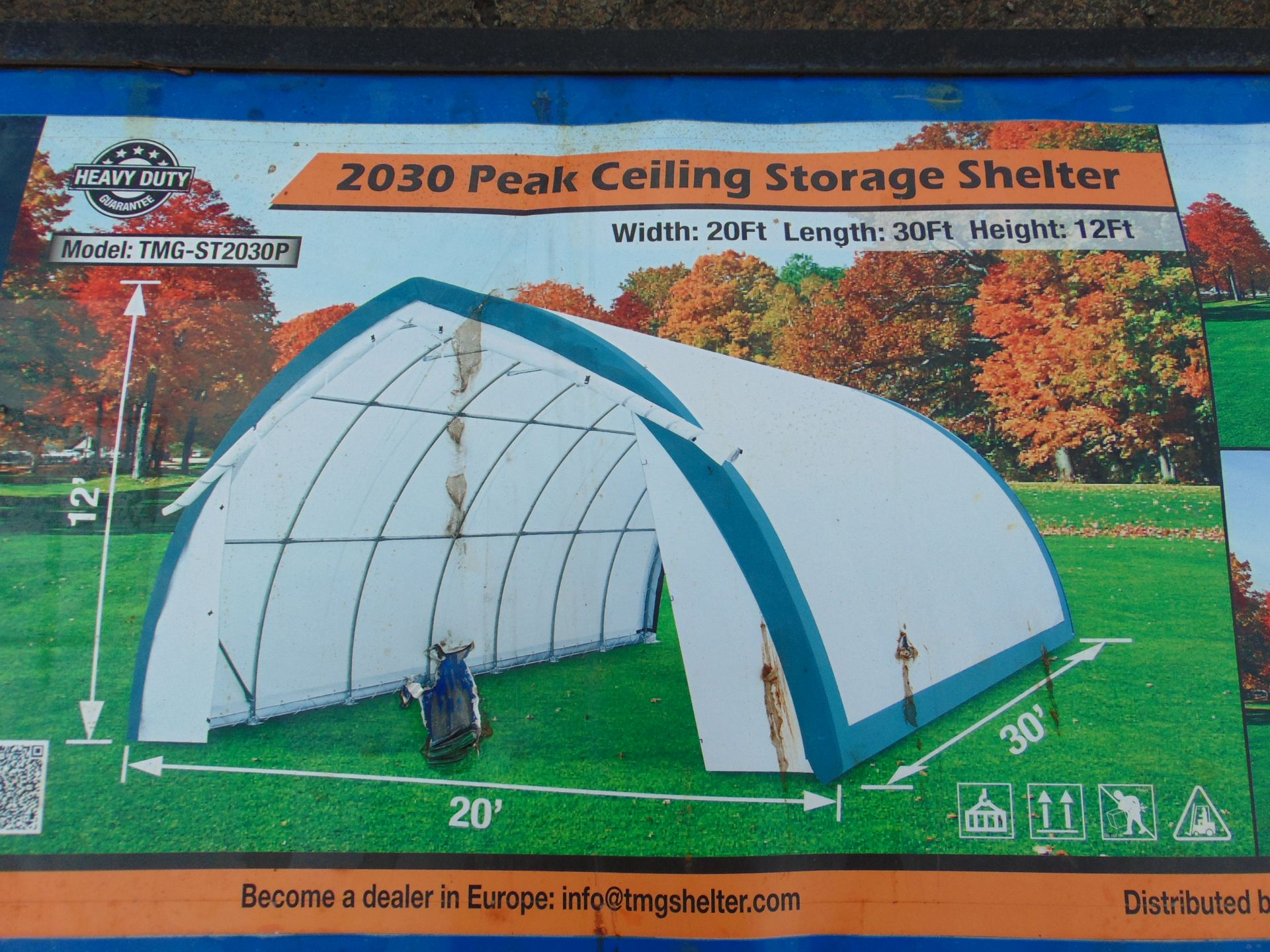 Heavy Duty Storage Shelter 20'W x 30'L x 12' H P/No 203012PST