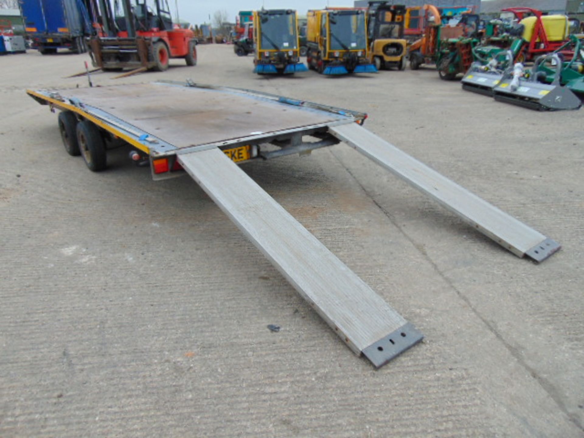 Brian James Twin Axle Car Transporter Trailer c/w Pull Out Ramps - Image 10 of 13