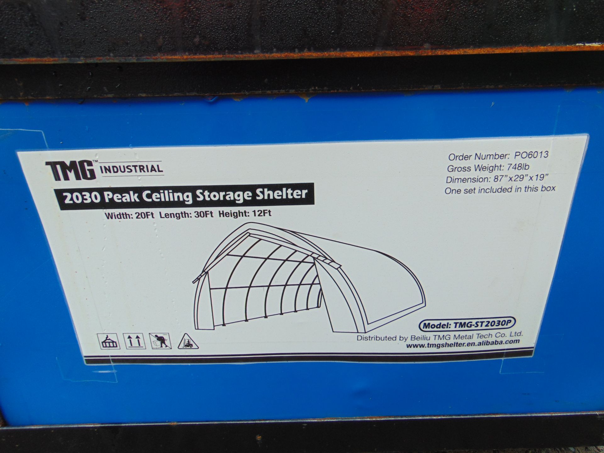 Heavy Duty Storage Shelter 20'W x 30'L x 12' H P/No 203012PST - Image 4 of 4