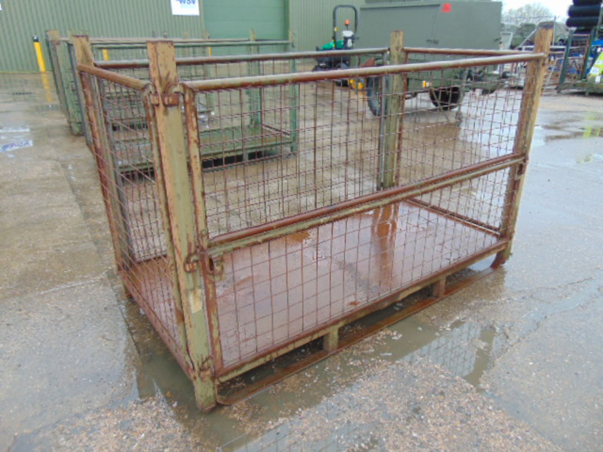 You are bidding for Heavy Duty Metal Stackable Stillage / Post Pallet. Dimensions L 2.2 x W 1.2 x