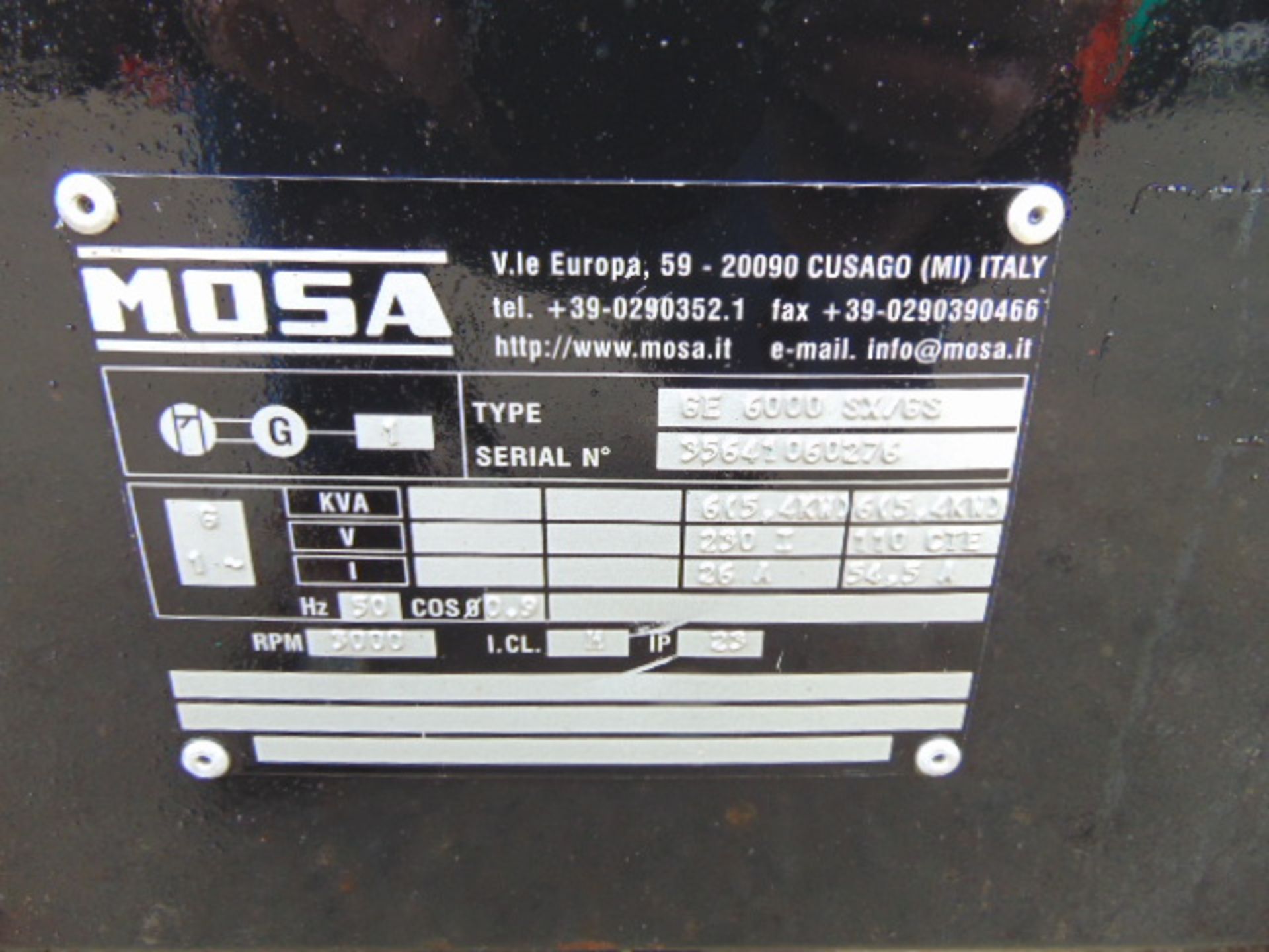 MOSA GE6000 5X/GS SUPER SILENCED 240/110 VOLT DIESEL GENERATOR 2922 HRS ONLY - Image 12 of 12