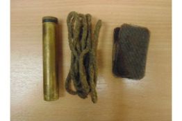 WW2 BRASS OIL BOTTLE RIFLE PULL THRO ETC