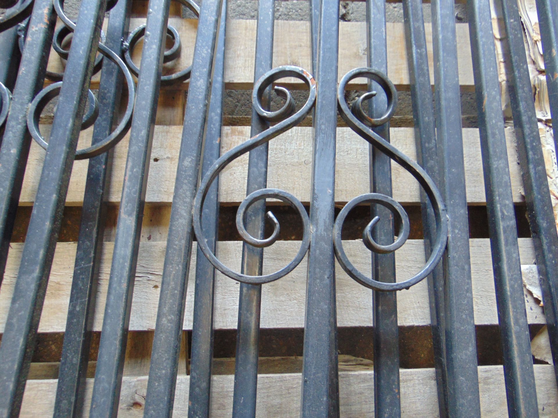 1 PAIR OF 6 FT WROUGHT IRON GATES (12 FT OPENING) + 3 FT SIDE GATE - Image 3 of 5