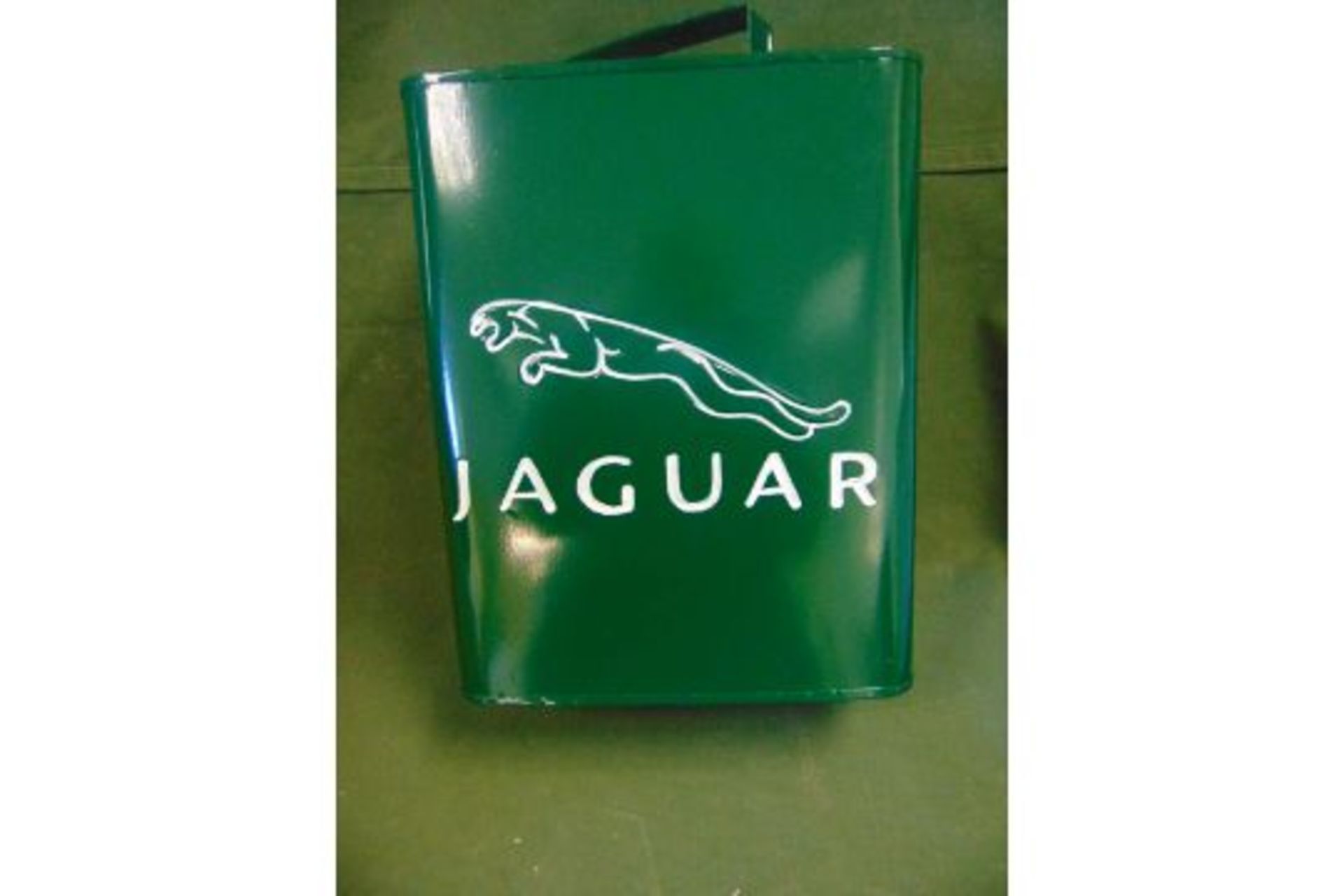 JAGUAR 1 GALL PETROL/ OIL CAN WITH BRASS CAP - UNUSED