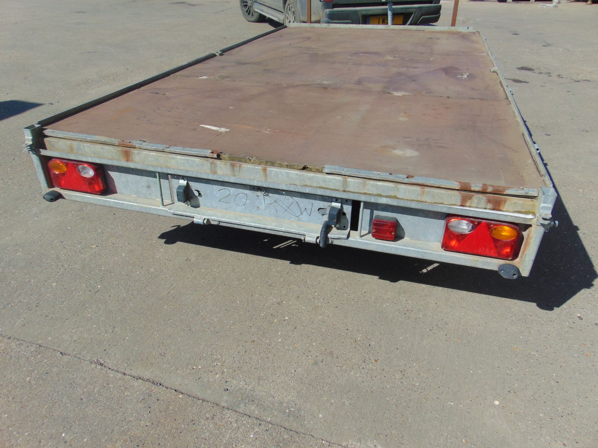 INDESPENSION 3500 KGS GALVANISED CAR/ PLANT TRAILER 12ft 6 ins X 6ft 6 ins 2 axle - Image 4 of 12