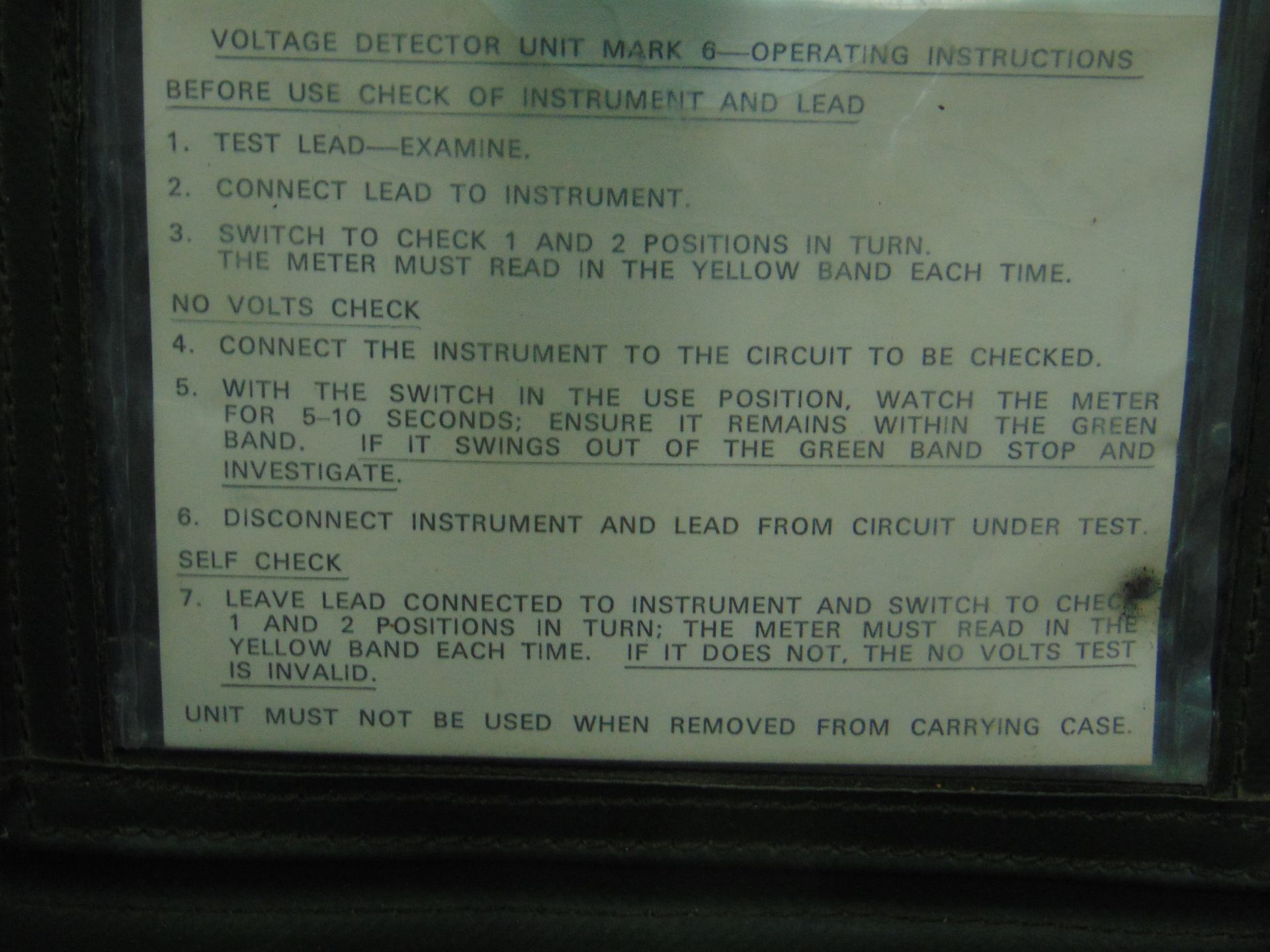 6X AIR LOG VOLTAGE DETECTOR MK6 AS SHOWN - Image 4 of 5