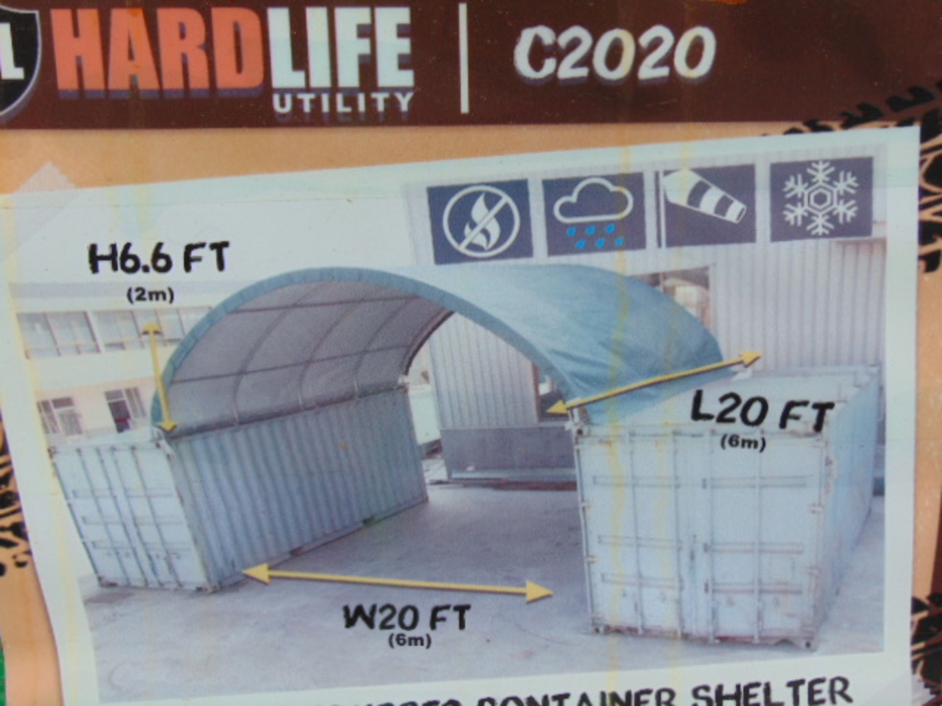 Container Shelter 20'W x 20'L x 6'6" H P/No C2020 - Image 2 of 5