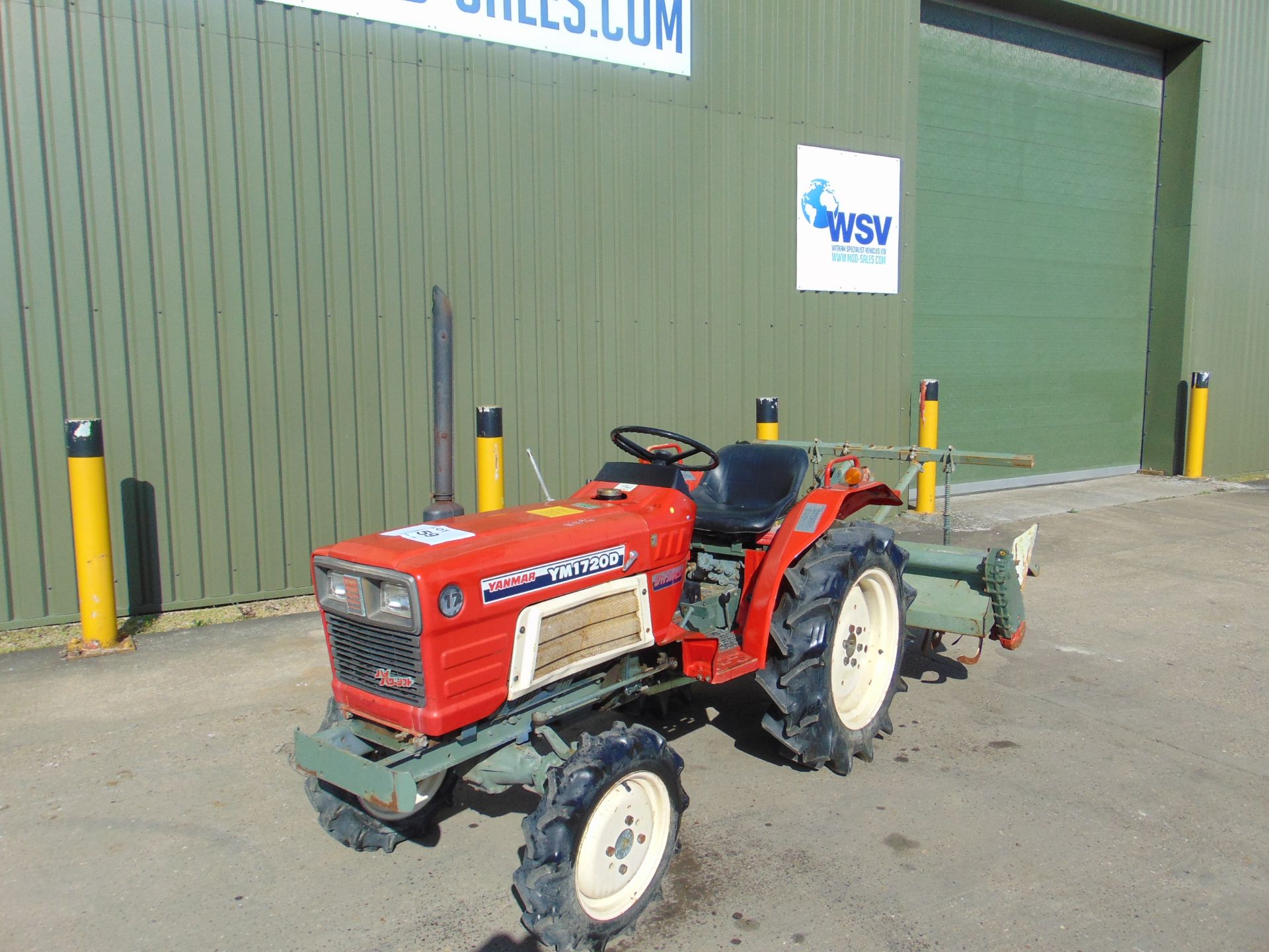 YANMAR YM1720D 4X4 COMPACT TRACTOR DIESEL WITH RS1504 ROTARVATOR 787 HOURS - Image 2 of 15