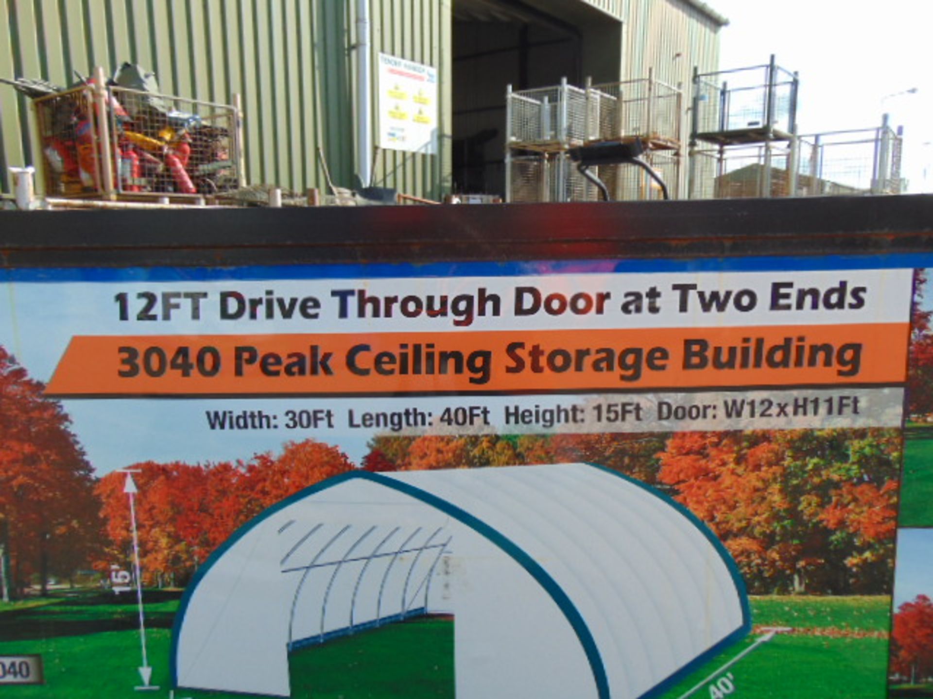 Huge L 40ft x W 30ft x H 15ft Relocatable Heavy Duty Storage Shelter New Unissued - Image 2 of 4