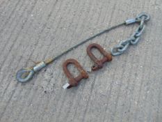 Wire Rope Assy & 2 x D Shackles