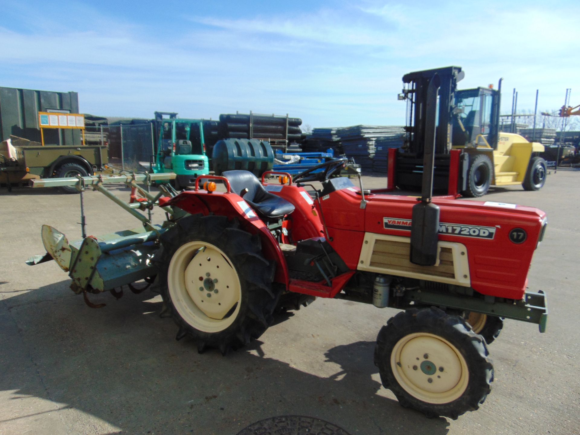 YANMAR YM1720D 4X4 COMPACT TRACTOR DIESEL WITH RS1504 ROTARVATOR 787 HOURS - Image 4 of 15
