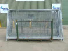 18 x Heras Style Fencing Panels 3.5m x 2m galvanized c/w with feet