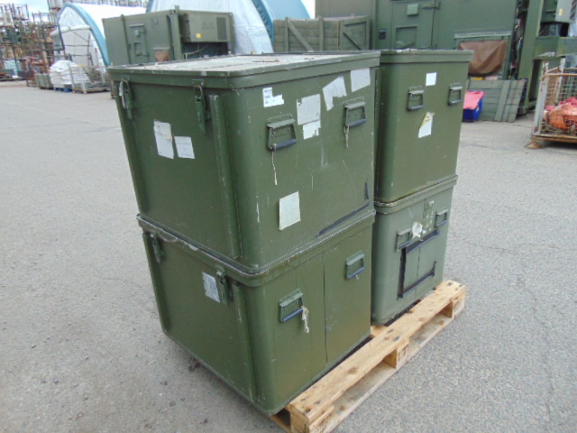 4 x Large Aluminium Storage Boxes 85 x 73 x 65 cms as shown