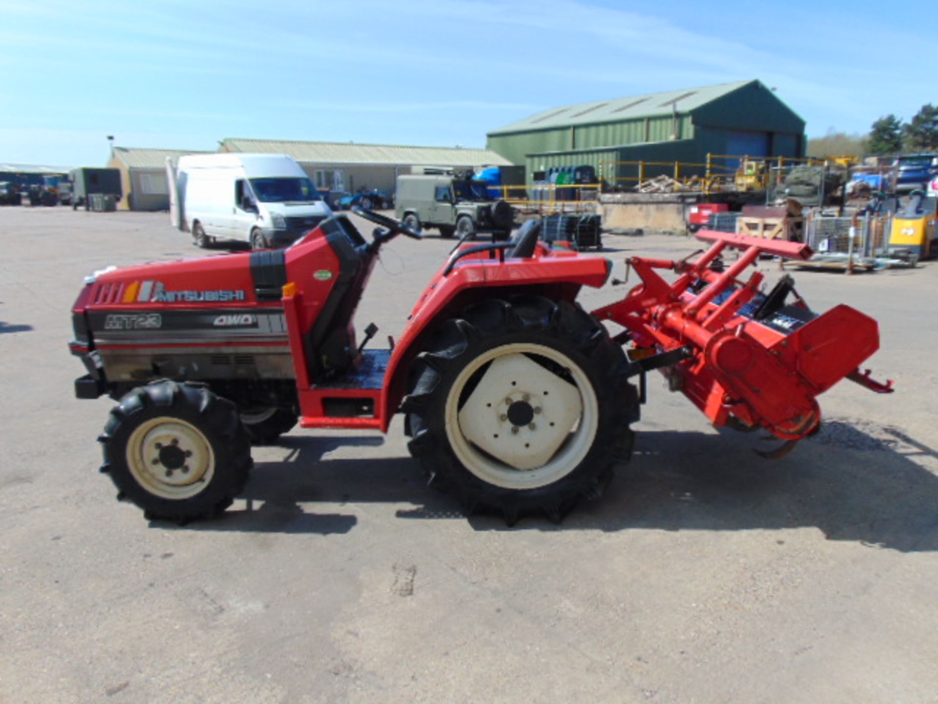 Mitsubishi MT23 4x4 Compact Tractor c/w Rotavator ONLY 1,383 HOURS! - Image 4 of 21