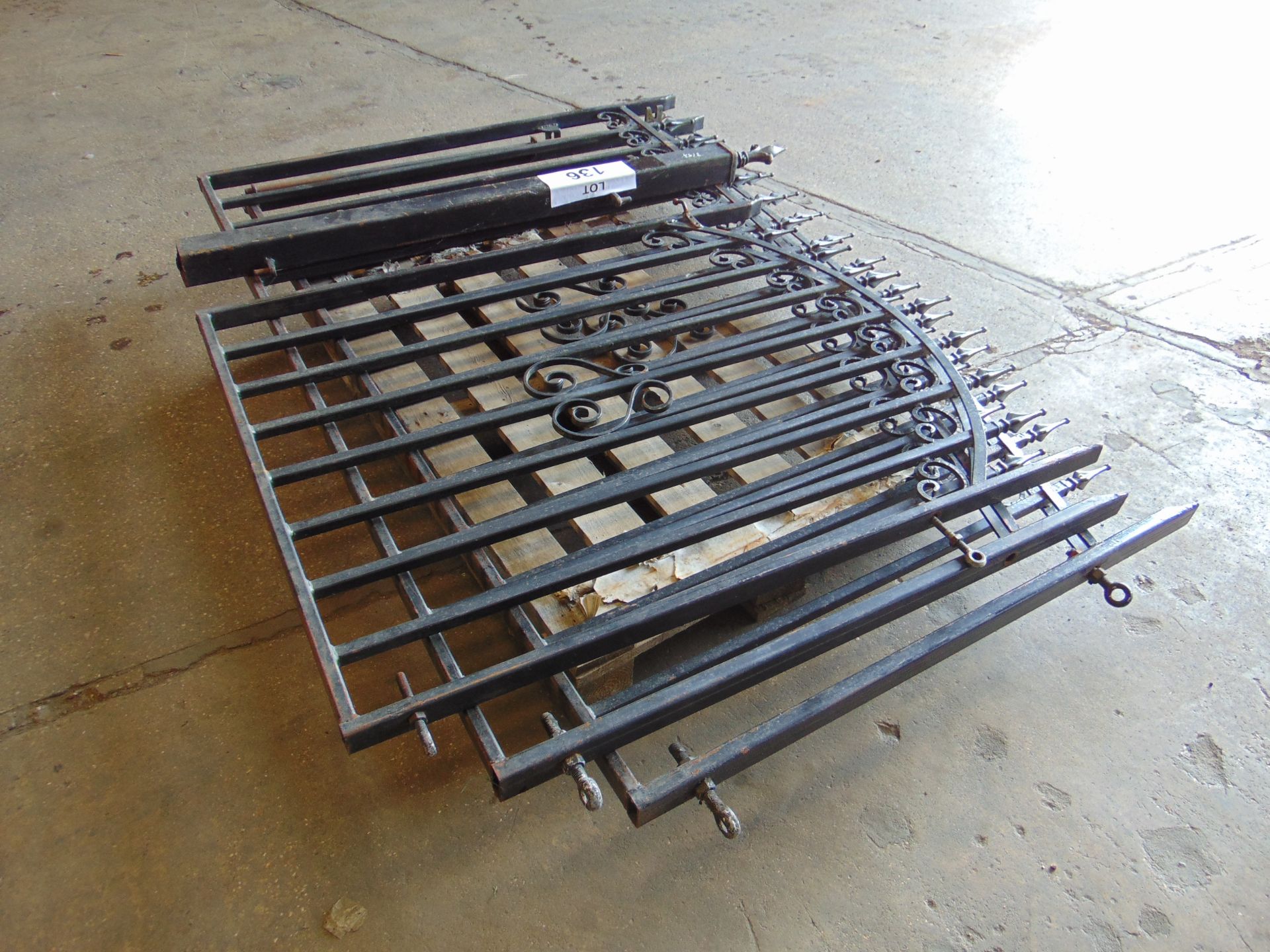 1 PAIR OF 6 FT WROUGHT IRON GATES (12 FT OPENING) + 3 FT SIDE GATE - Image 5 of 5