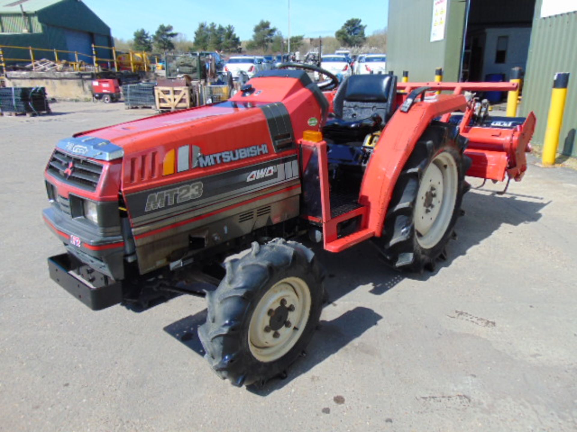 Mitsubishi MT23 4x4 Compact Tractor c/w Rotavator ONLY 1,383 HOURS! - Image 3 of 21