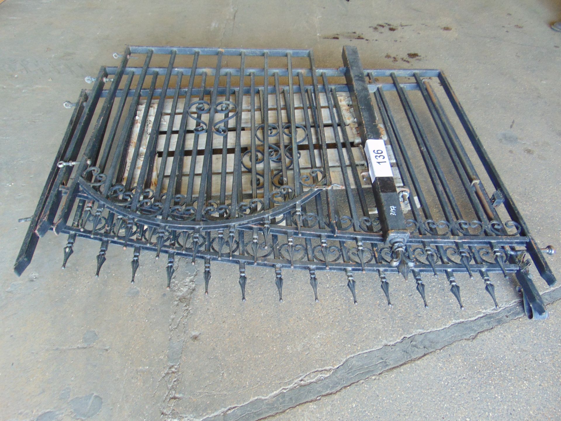 1 PAIR OF 6 FT WROUGHT IRON GATES (12 FT OPENING) + 3 FT SIDE GATE - Image 2 of 5
