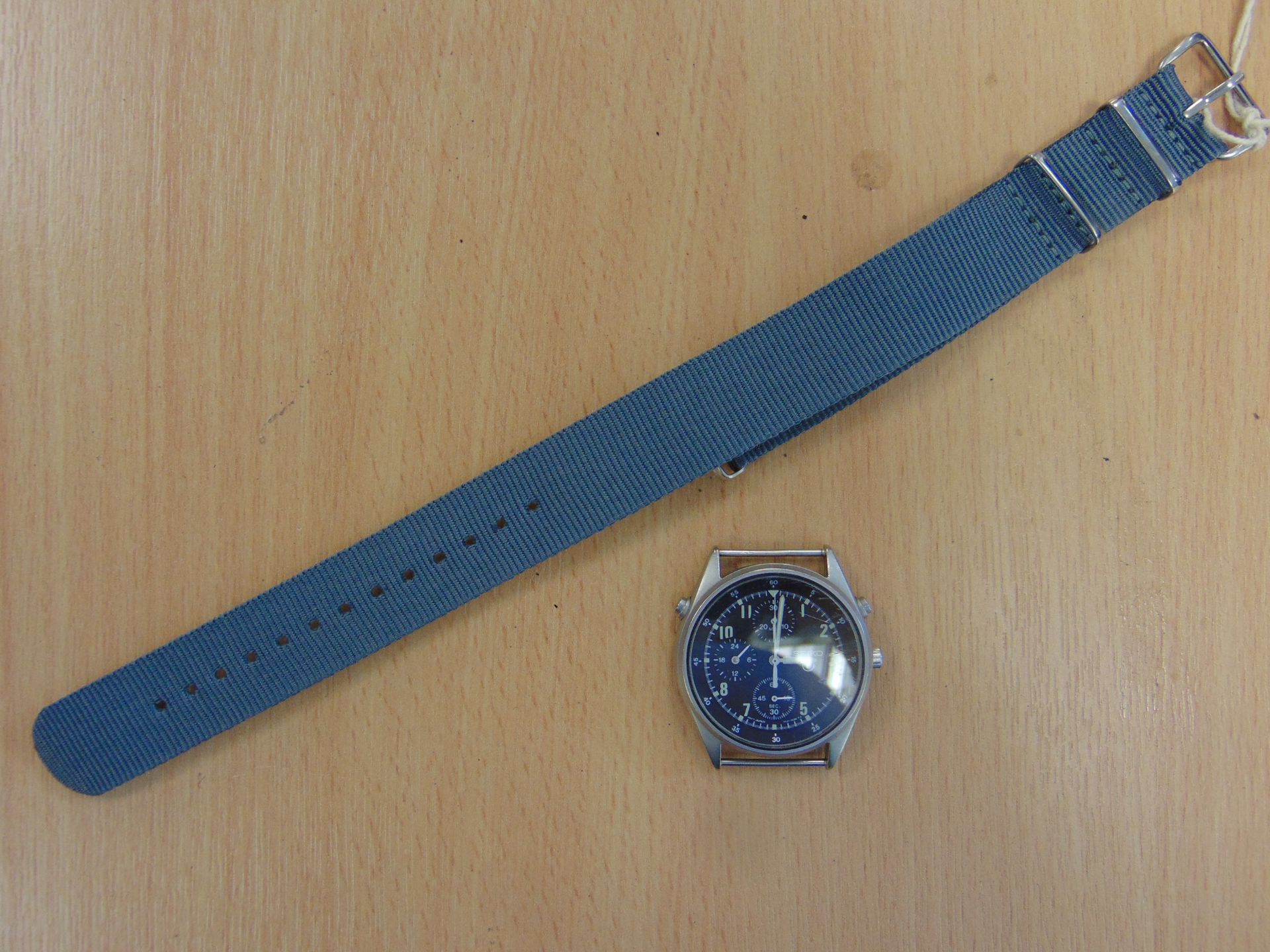 SEIKO GEN 2 RAF ISSUE PILOTS CHRONO WATCH NATO MARKINGS DATED 1995 - Image 10 of 10