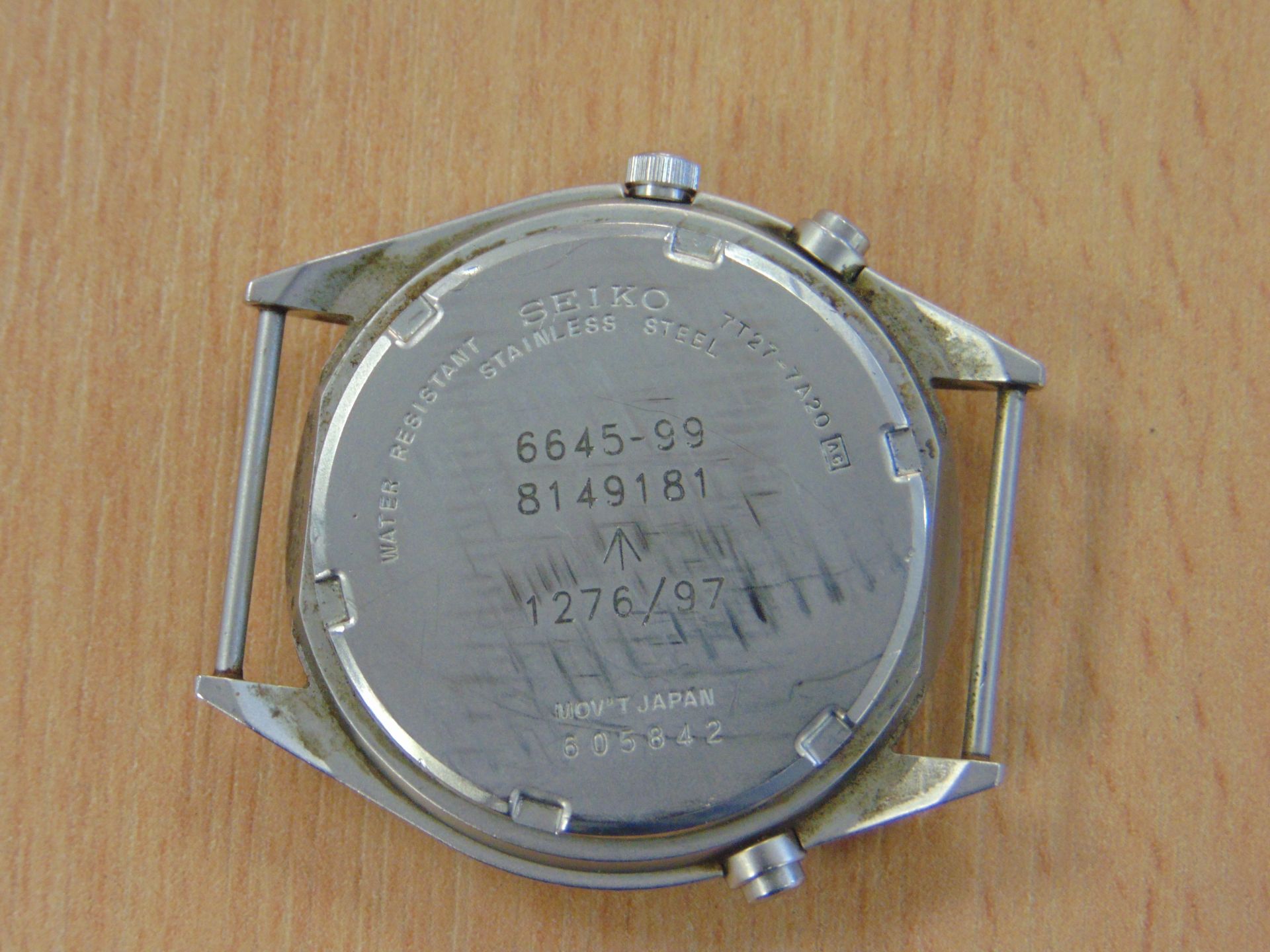 SEIKO GEN 2 RAF ISSUE PILOTS CHRONO WATCH NATO MARKINGS DATED 1997 - Image 6 of 9