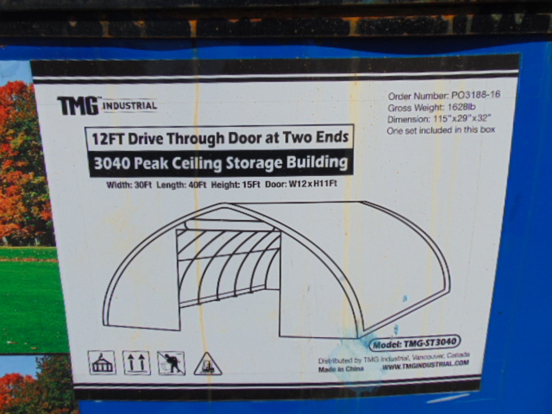 Huge L 40ft x W 30ft x H 15ft Relocatable Heavy Duty Storage Shelter New Unissued - Image 3 of 3