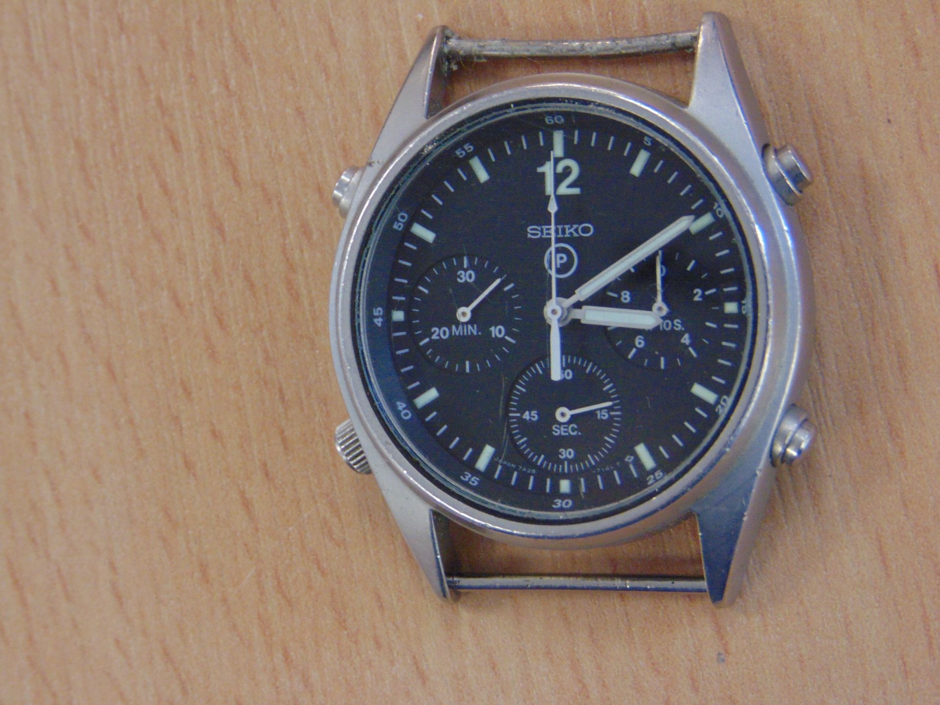 SEIKO GEN 1 PILOTS CHRONO RAF ISSUE WATCH NATO MARKINGS DATED 1989 AS ISSUED TO HARRIER FORCE - Image 4 of 10