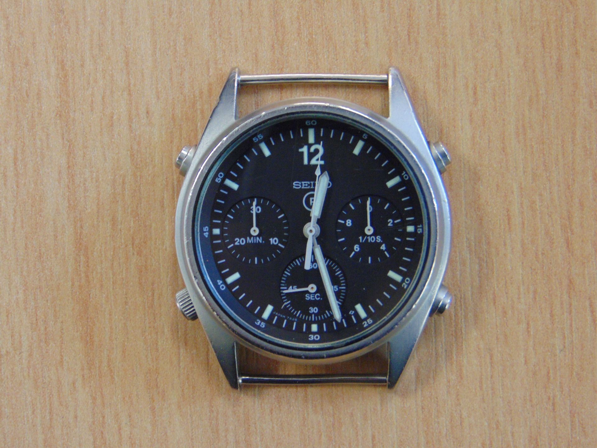 SEIKO GEN 1 PILOTS CHRONO RAF ISSUE WATCH NATO MARKINGS DATED 1984 - Image 3 of 9