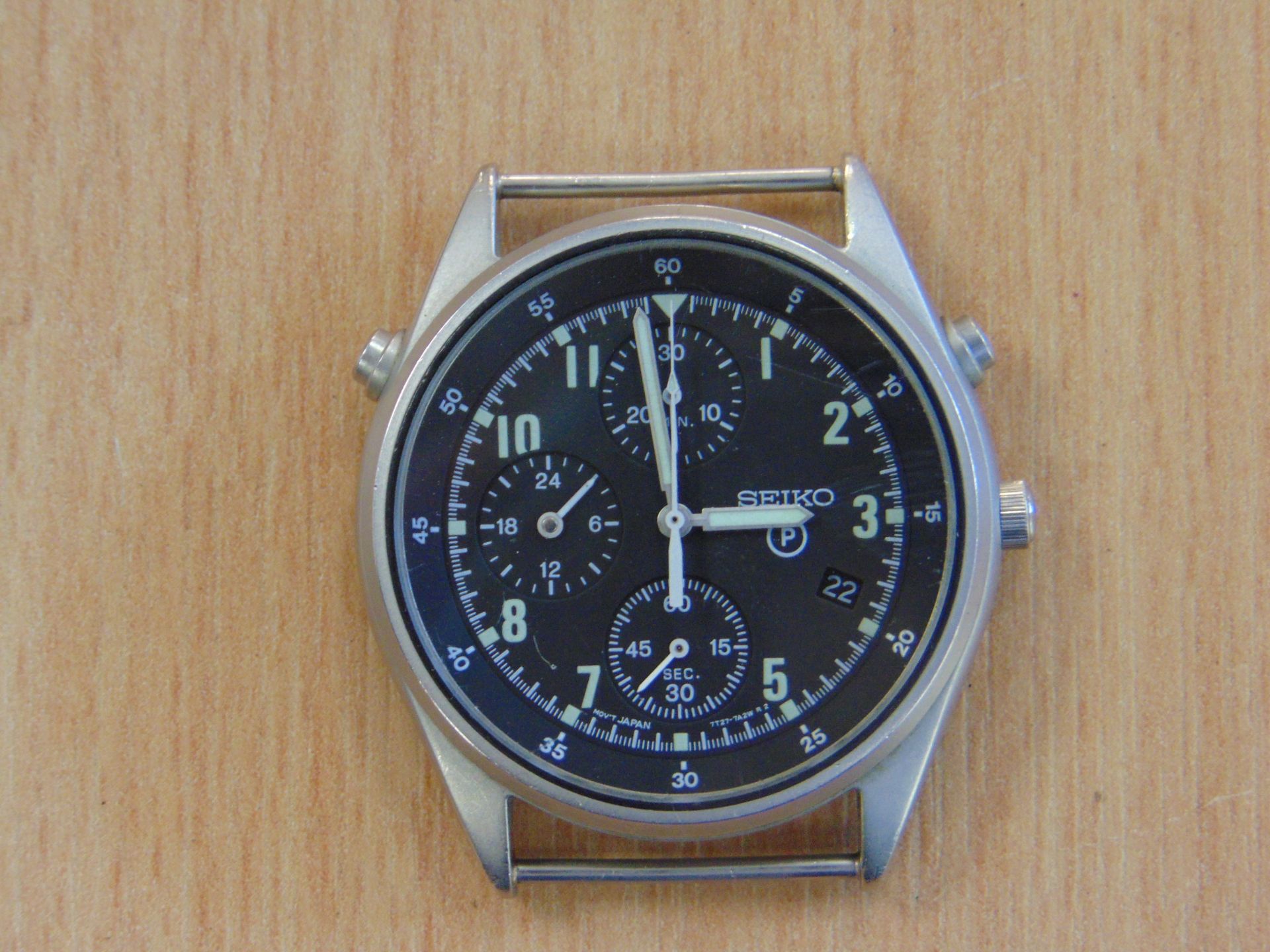 SEIKO GEN 2 RAF ISSUE PILOTS CHRONO WATCH NATO MARKINGS DATED 1995 - Image 3 of 10