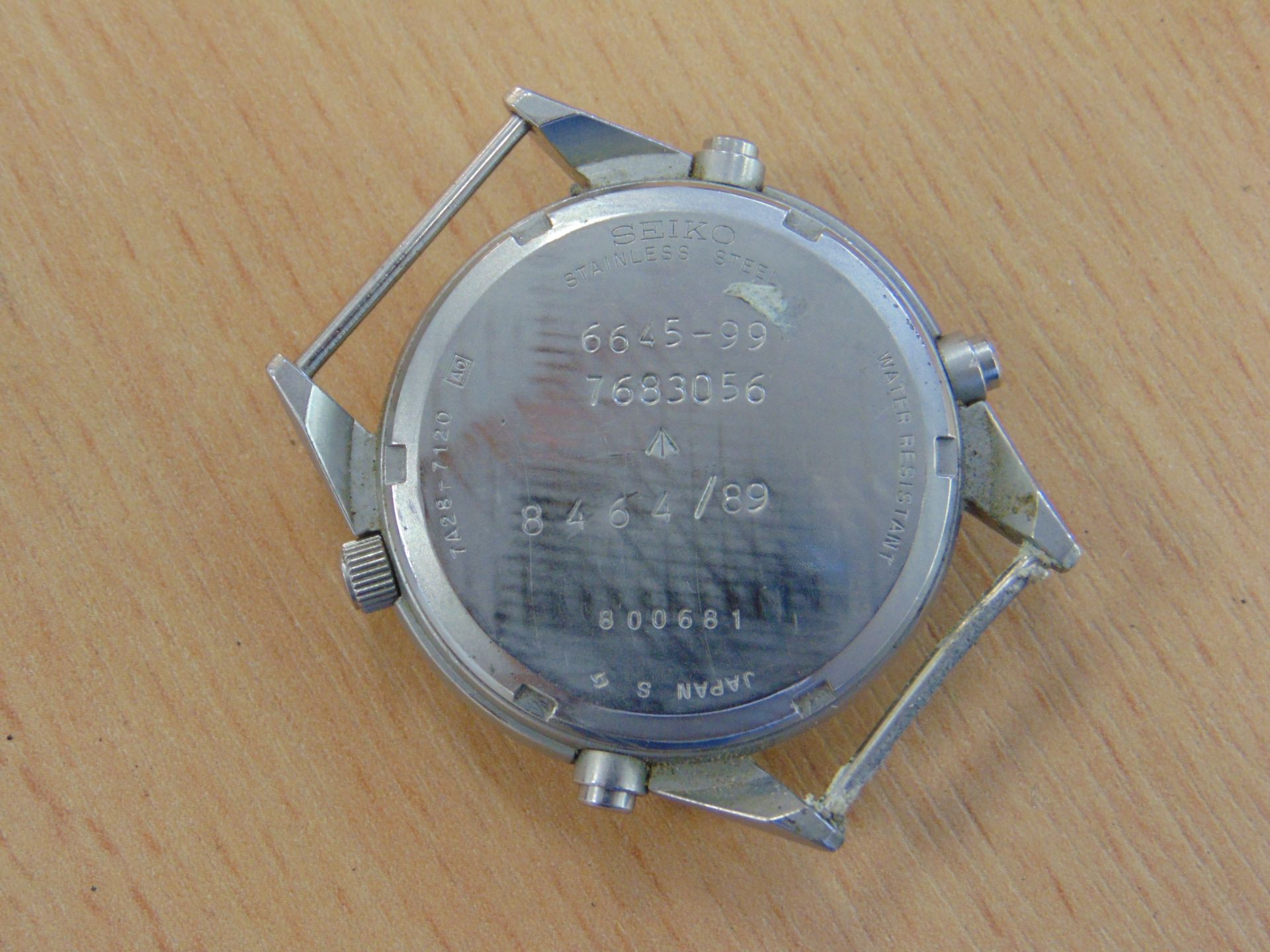 SEIKO GEN 1 PILOTS CHRONO RAF ISSUE WATCH NATO MARKINGS DATED 1989 AS ISSUED TO HARRIER FORCE - Image 7 of 10
