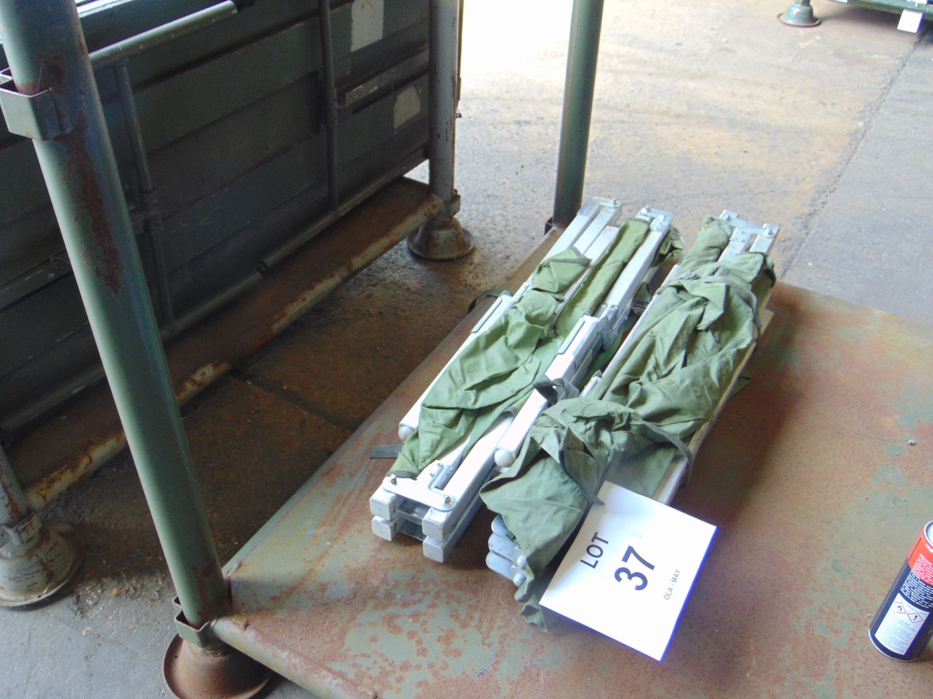 2X LIGHT WEIGHT BRITISH ARMY FOLDING CAMP BEDS - Image 2 of 3