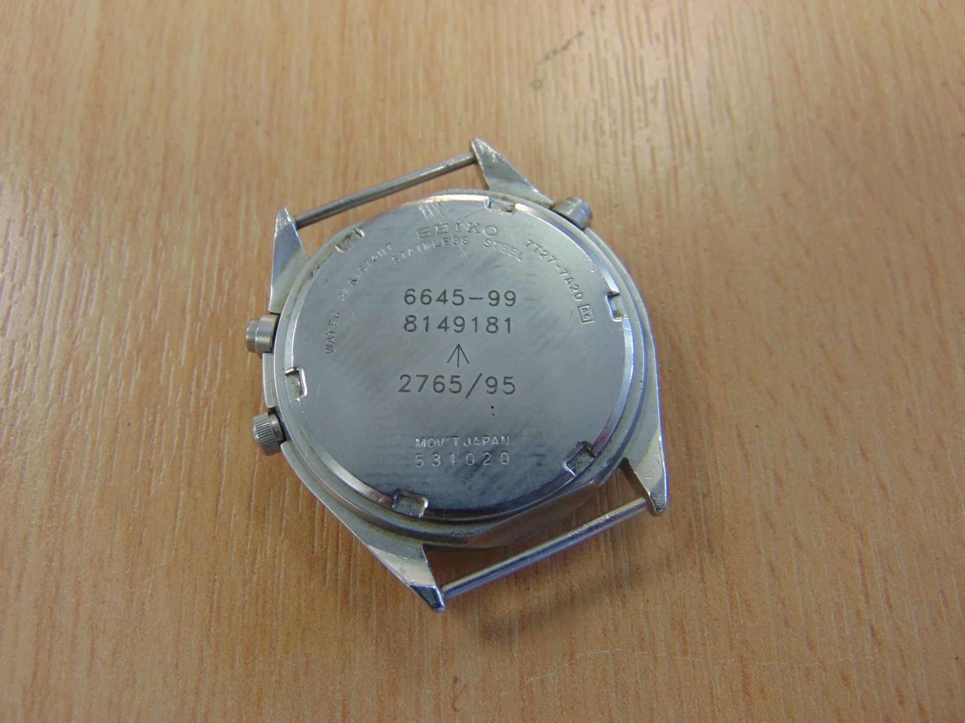 SEIKO GEN 2 RAF ISSUE PILOTS CHRONO WATCH NATO MARKINGS DATED 1995 - Image 6 of 10